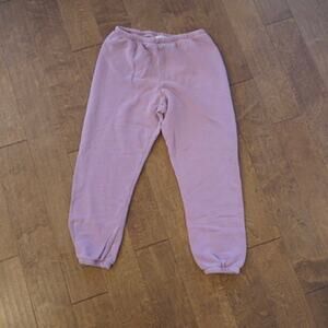 Perfect White Tee Pull On High Rise Sweatpants Lavender Womens Size Medium